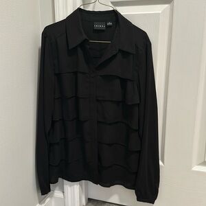 Tribal Tiered Ruffle Dress Blouse in Women’s size 6.